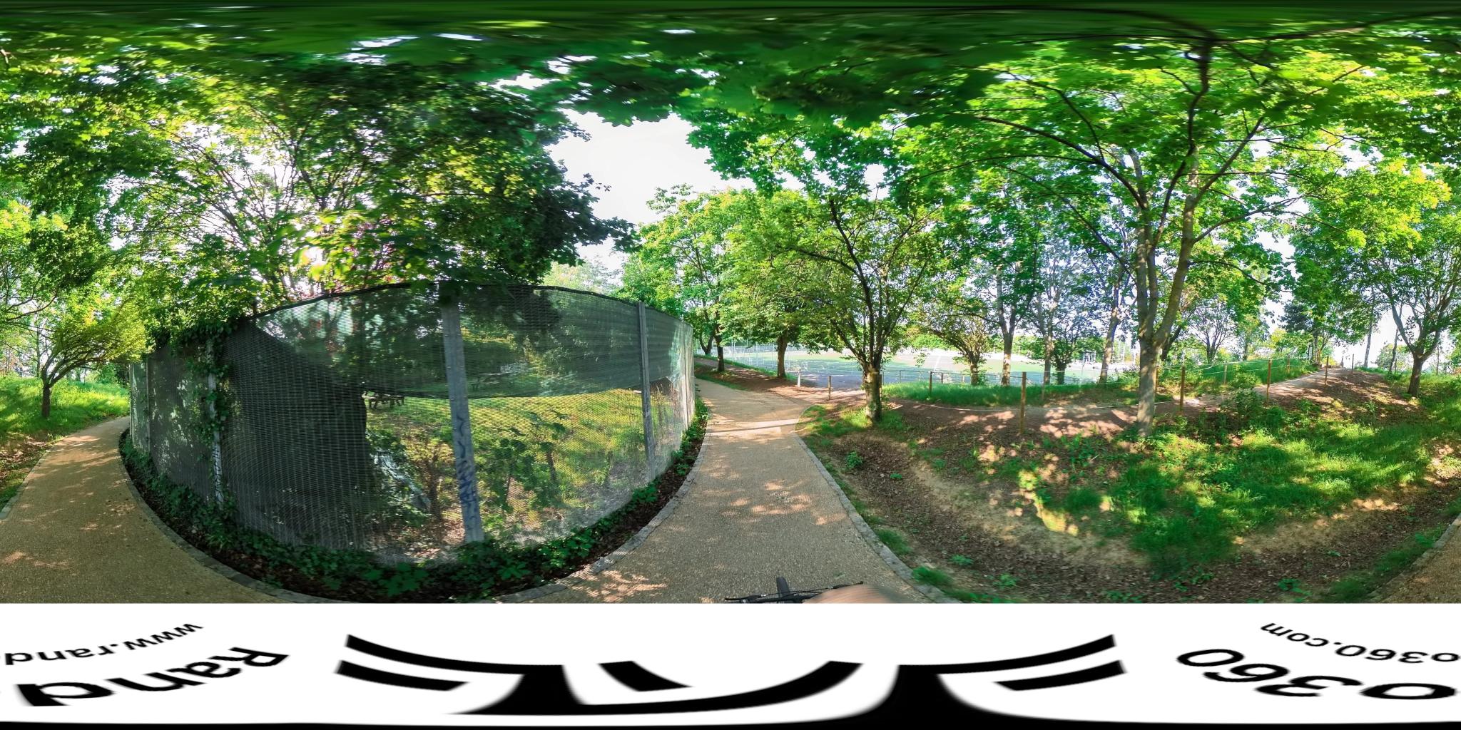 Vue de la rue du spot Parc Suzanne Lenglen, Rue du Colonel Pierre Avia