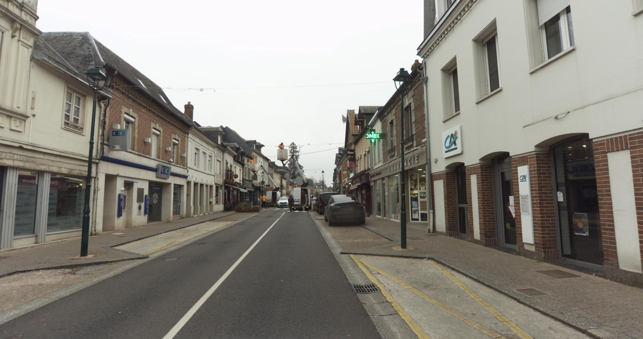 La rue de Sakura Hair & Spa à Grand Bourgtheroulde