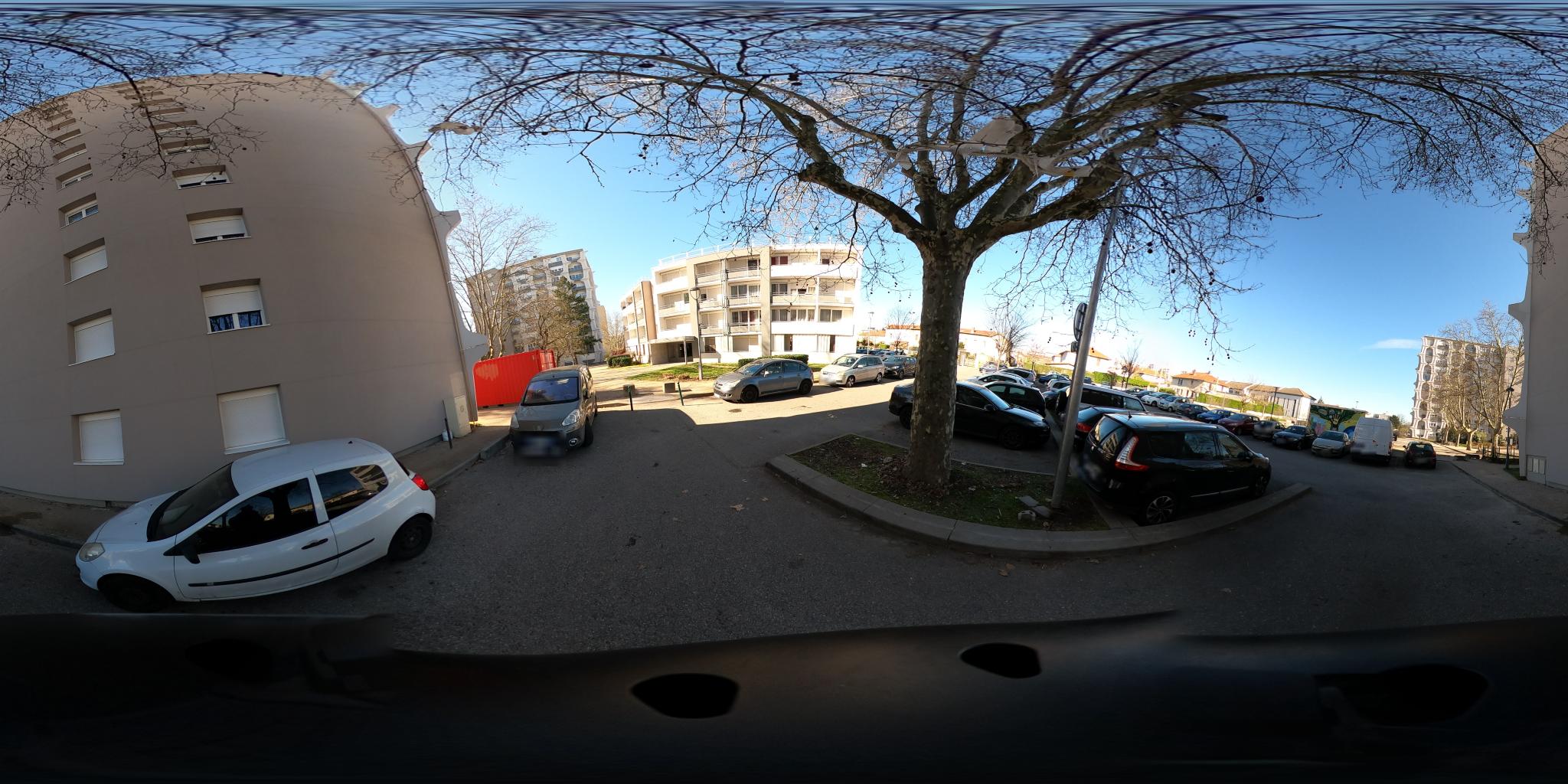 Vue de la rue du spot Street workout Saint-Priest, Rue Garibaldi