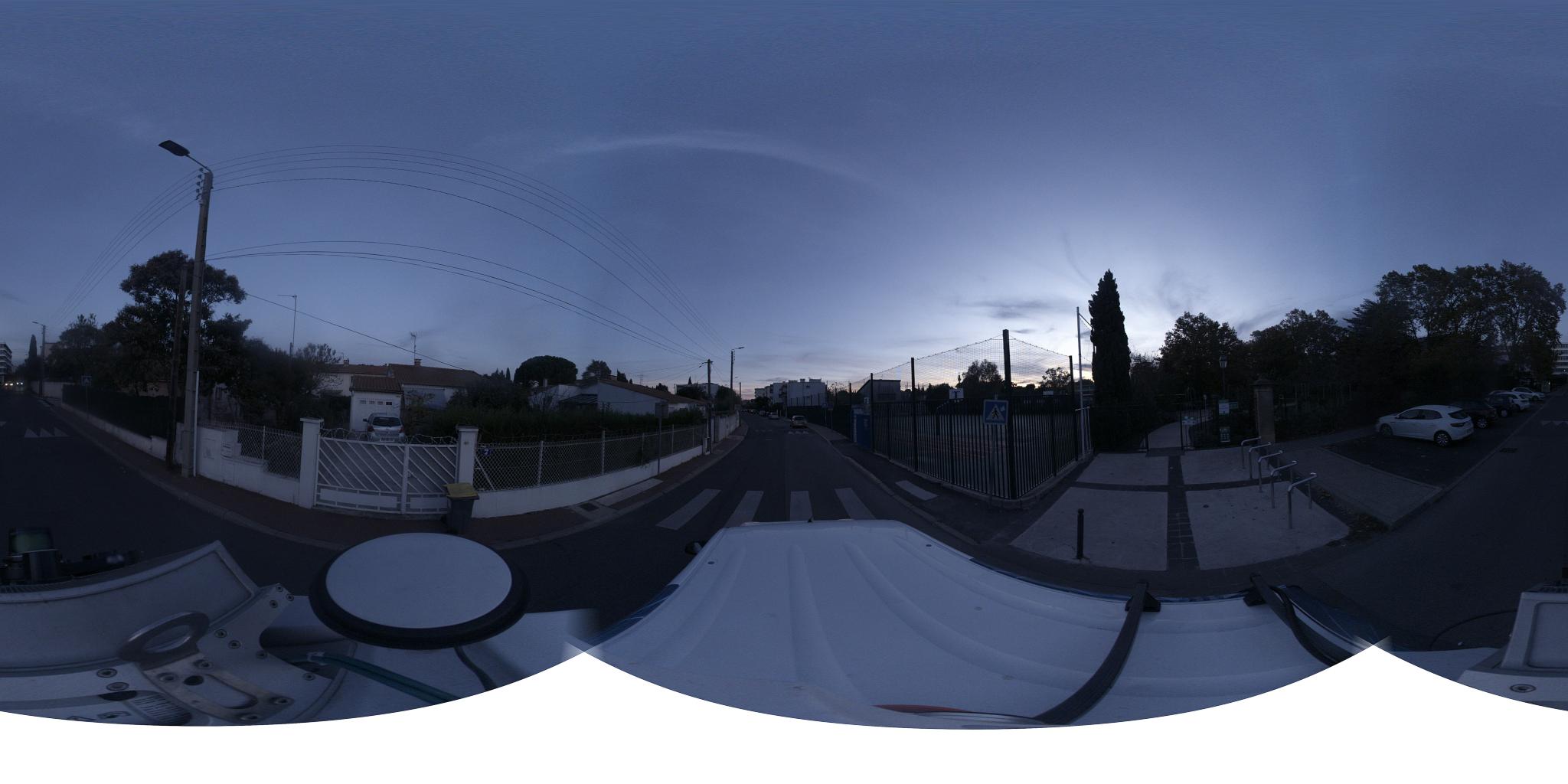 Vue de la rue du spot Parc Dioscoride