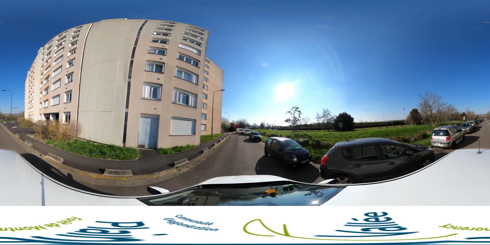 Vue de la rue du spot Street workout Saint-Gratien, Rue Jean Moulin