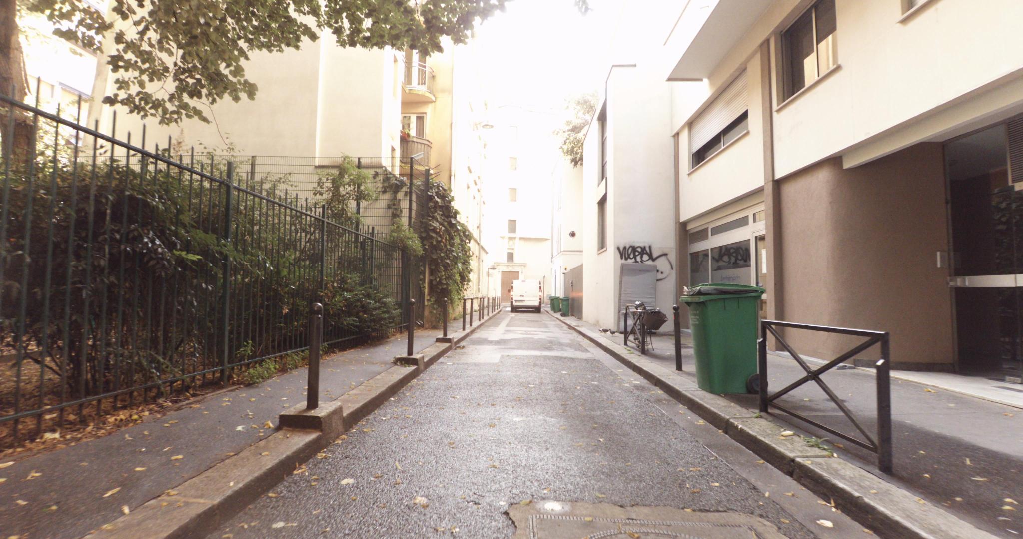 Vue de la rue du spot Square Jules-Durand
