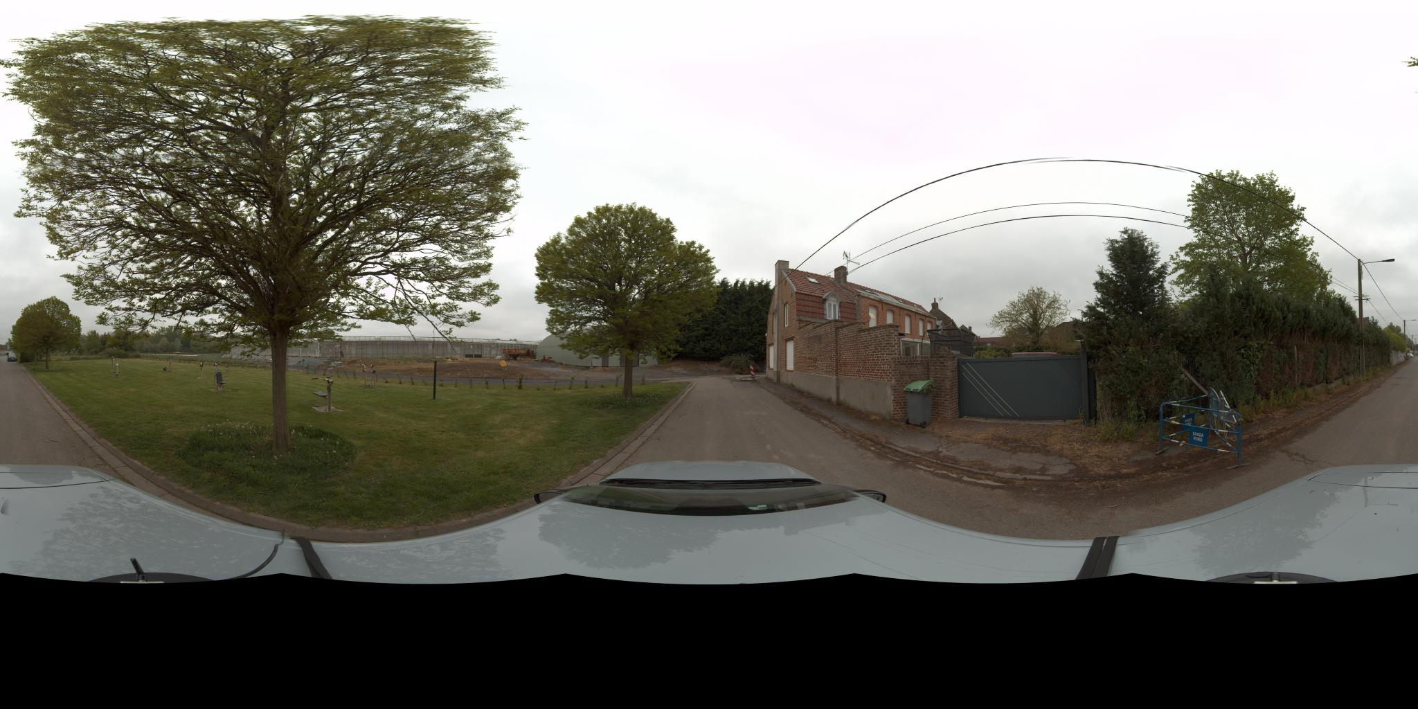 Vue de la rue du spot Street workout Fournes-en-Weppes, Rue du Quatre Septembre