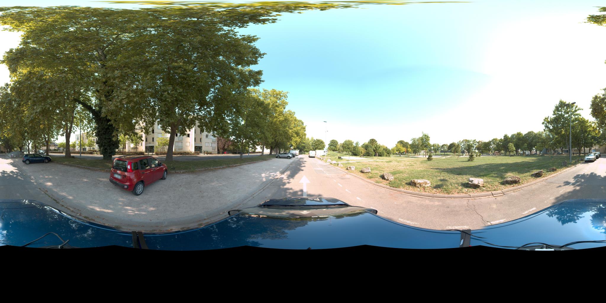 Vue de la rue du spot Parc Bénoni-Gaultier