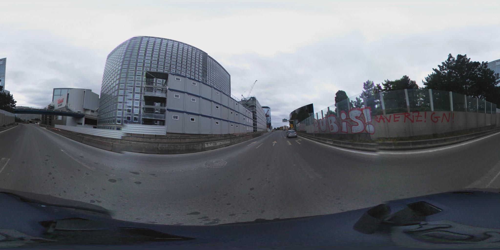Vue de la rue du spot Street workout Puteaux, Rue Hoche