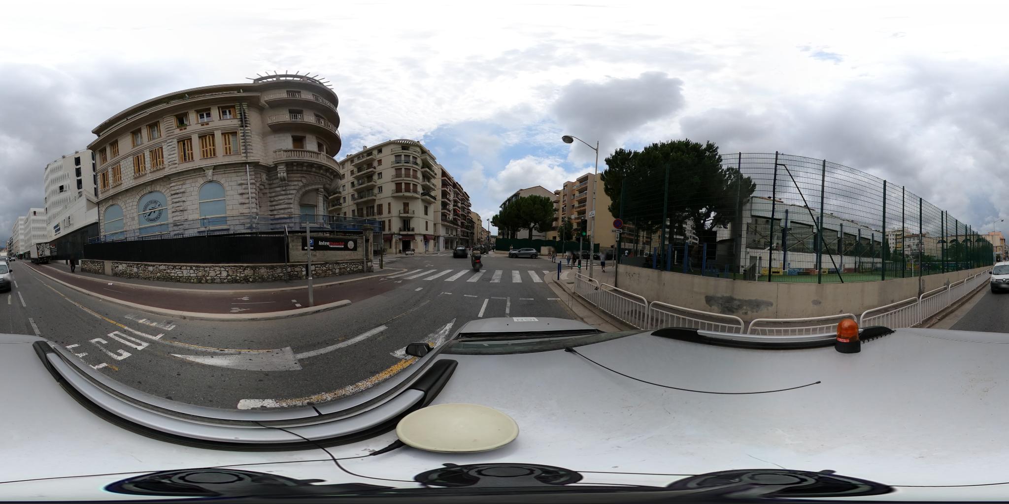 Vue de la rue du spot Street workout Nice, Rue Clément Roassal