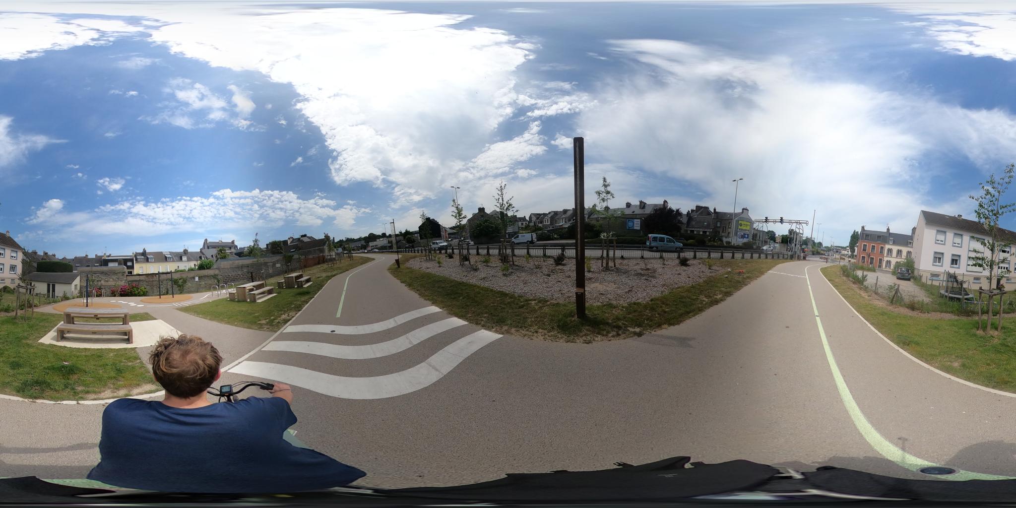 Vue de la rue du spot Street workout Cherbourg-en-Cotentin, Impasse des Villas