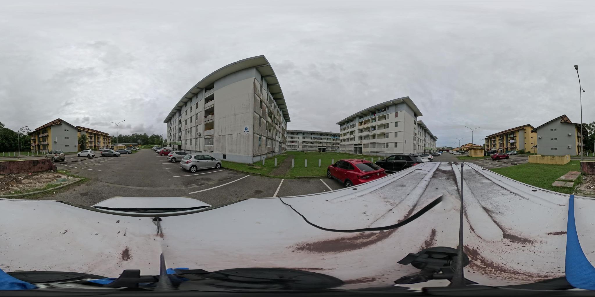 Vue de la rue du spot Aire de fitness de la résidence chatenay 3