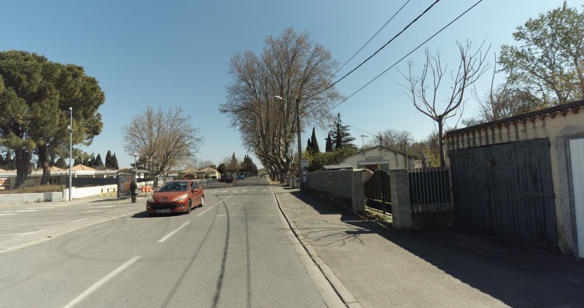 Vue de la rue du spot parc Saint-Martin