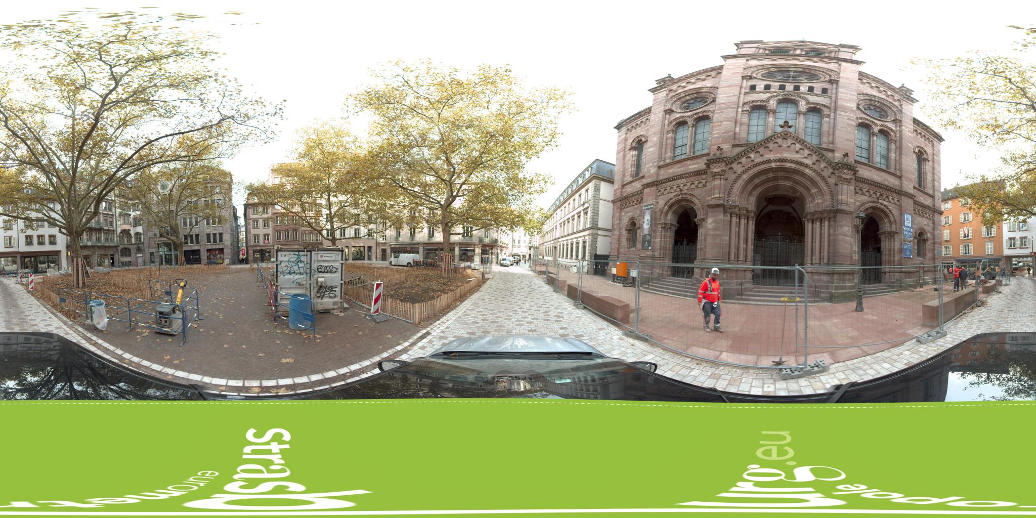 Quai de l'Ill (côté des halles jusqu'au tribunal), coin nature à Strasbourg