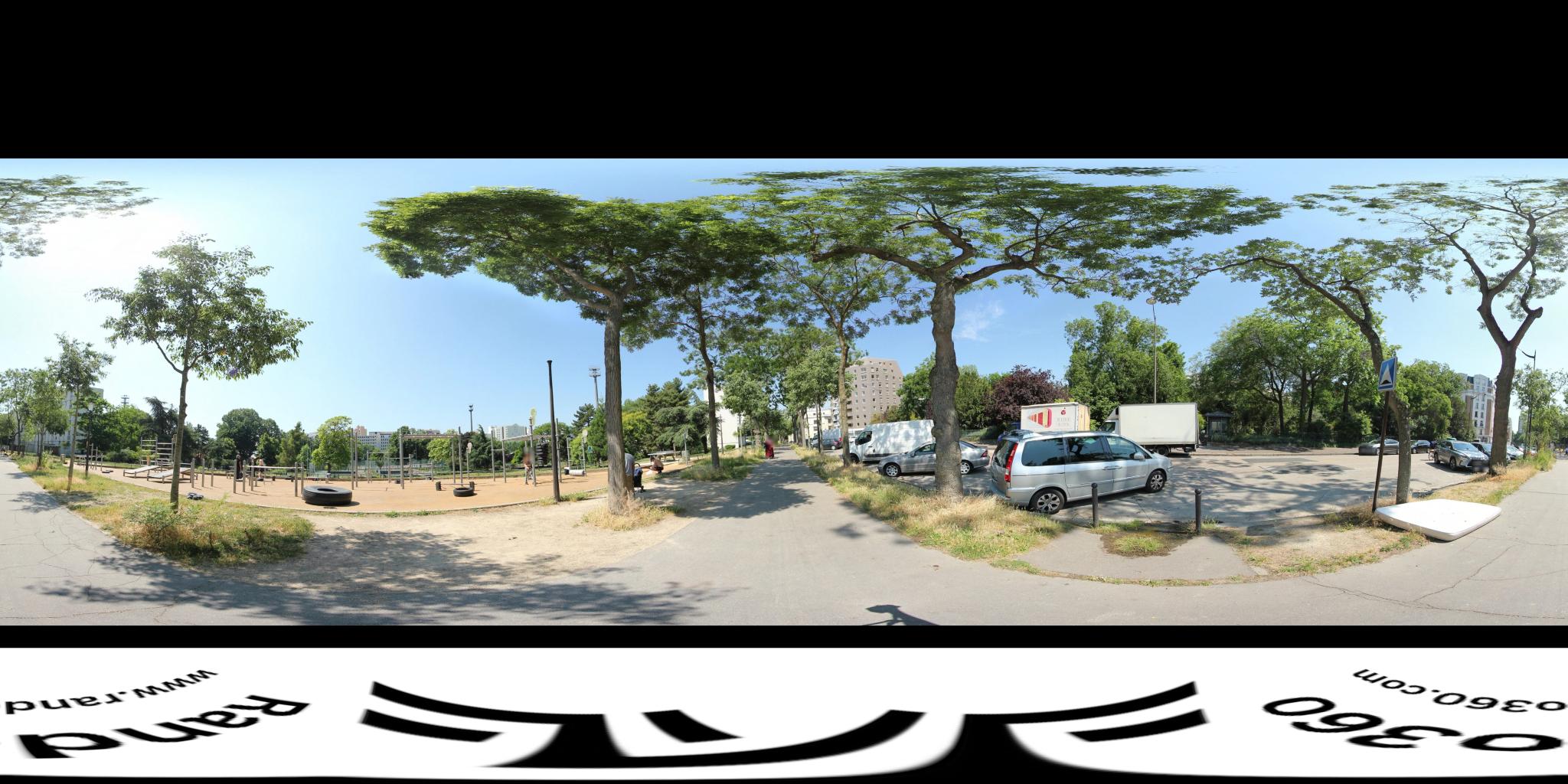 Vue de la rue du spot Jardin d'immeubles Albert-Bartholomé