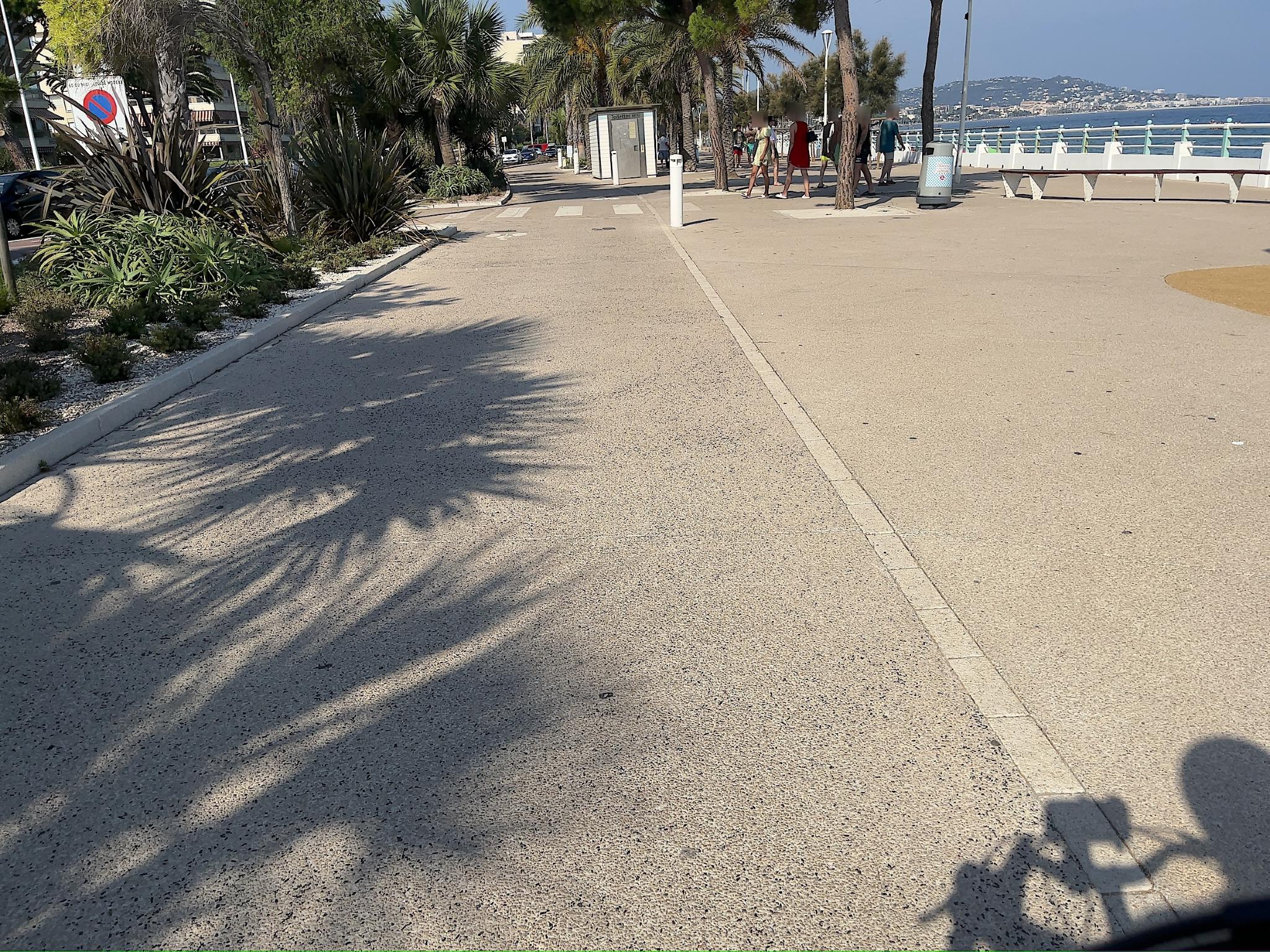Vue de la rue du spot Street workout Cannes, Boulevard du Midi Louise Moreau