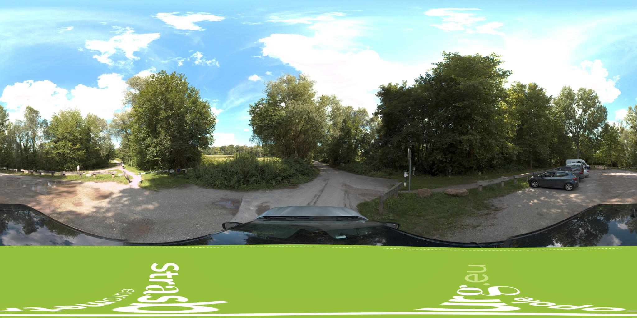 Vue de la rue du spot Street workout Schiltigheim