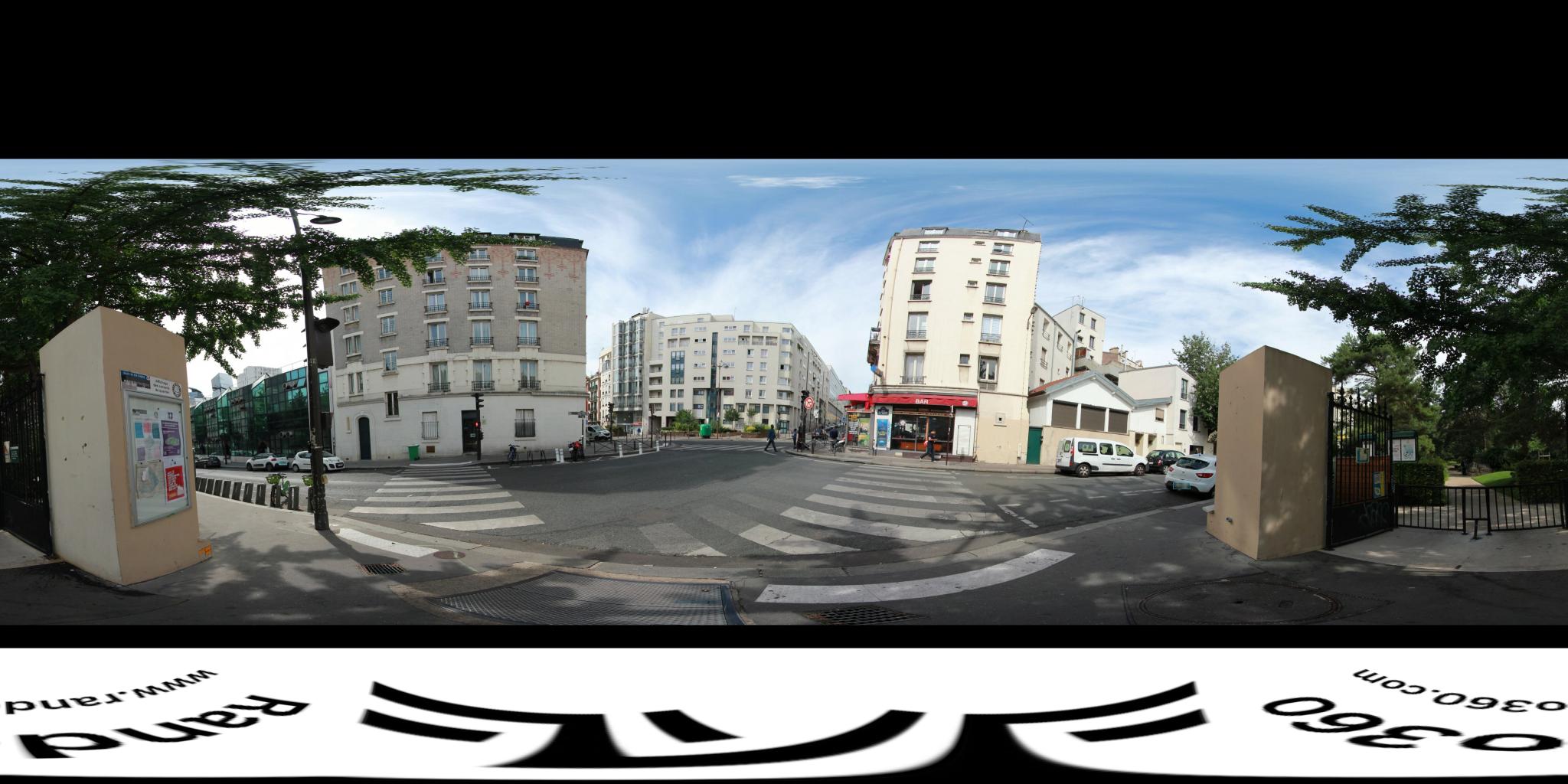 Vue de la rue du spot Jardin Berthe-Morisot