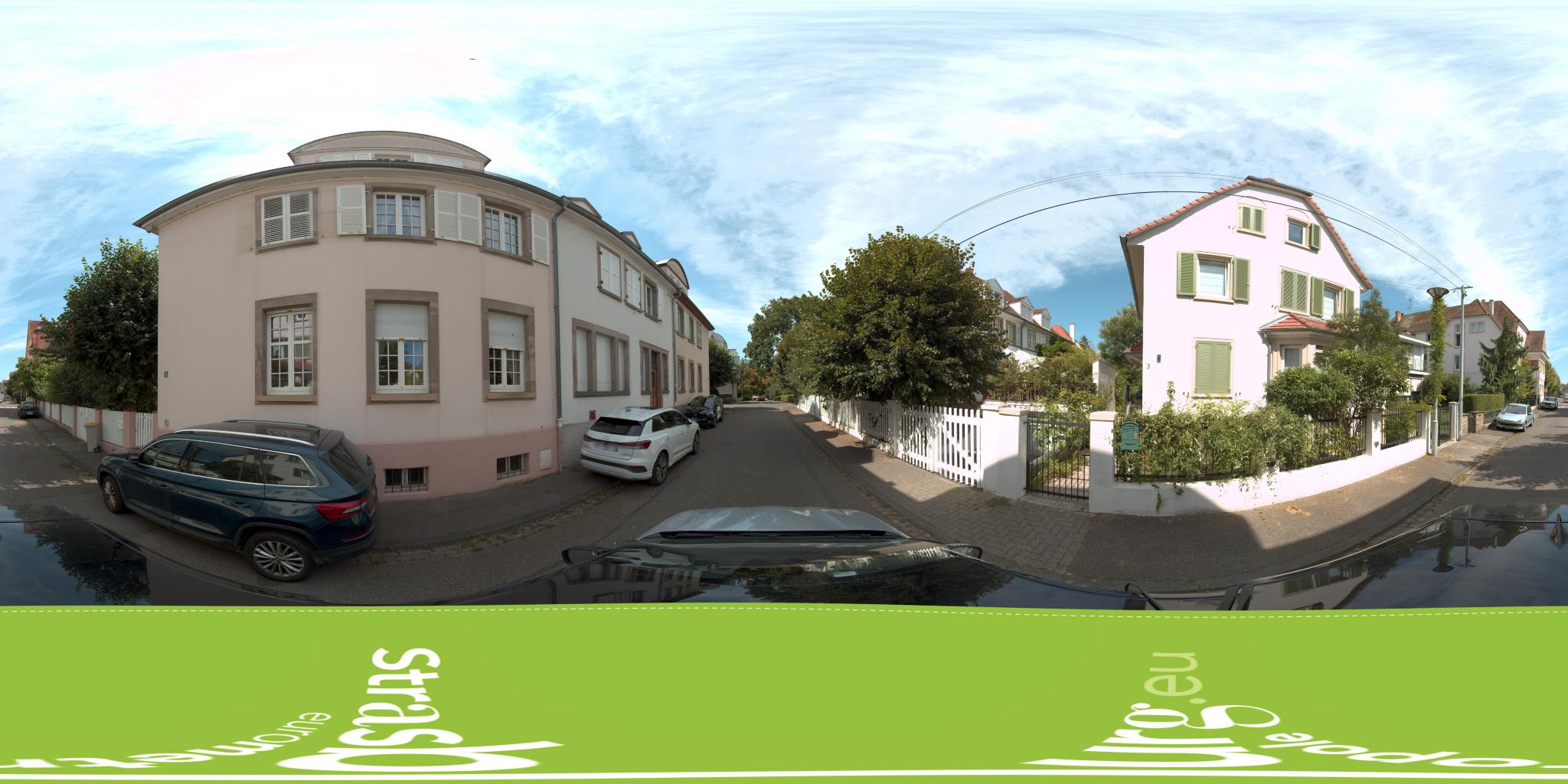 Vue de la rue du spot Aire d'agrès Orangerie